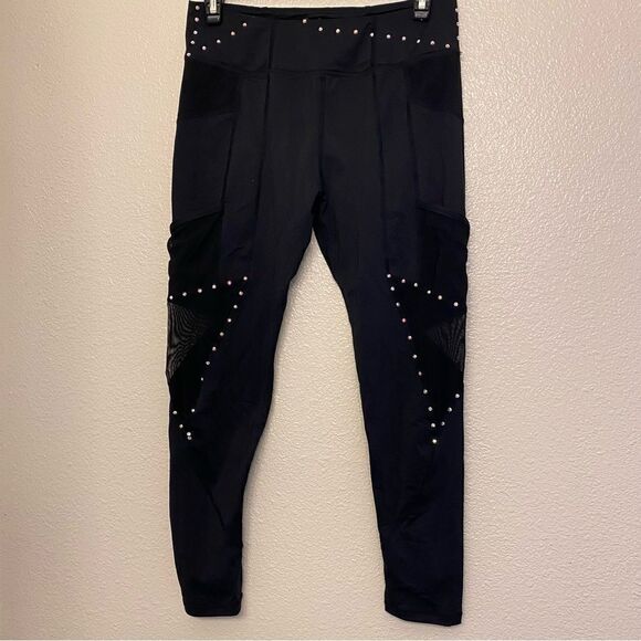 Weissman dance costume black pants FlexTek Mesh Pocket Leggings CF10301 SA - Picture 2 of 14